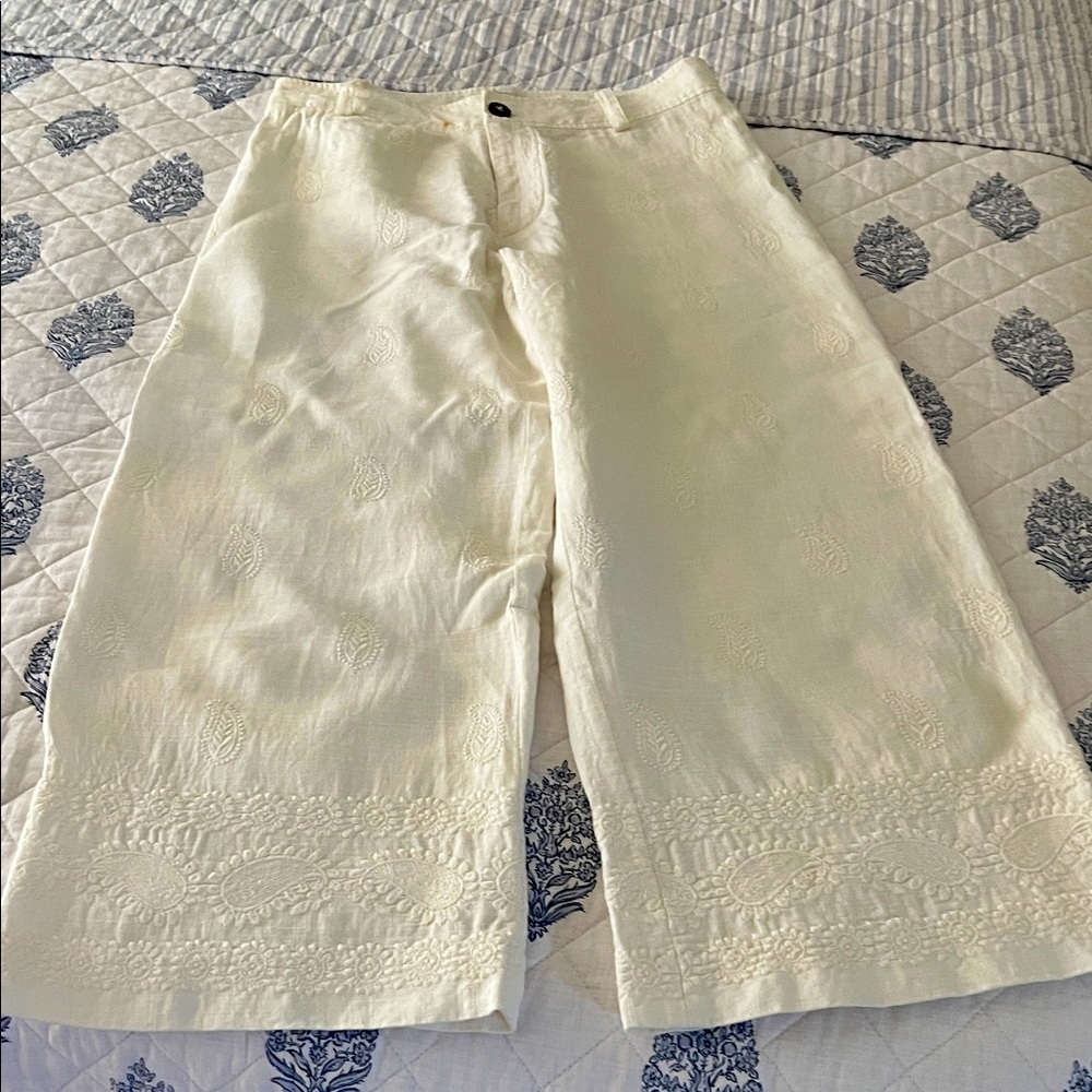 Zara Cream Cropped Pants